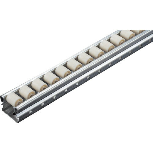 【★ポイント10倍★】楽天大感謝祭！(12/19~12/26)　TRUSCO 流動棚用ホイールコンベヤ 樹脂製Φ18 P25XL1000 V-1820UP-25-1000