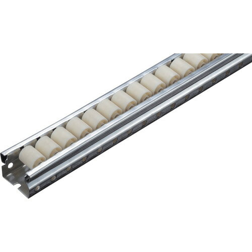 【★ポイント5倍★】10/4~10/9開催！お買い物マラソン(要エントリー) TRUSCO 流動棚用ホイールコンベヤ 樹脂製Φ18 P25XL3000 V-1820UP-25-3000