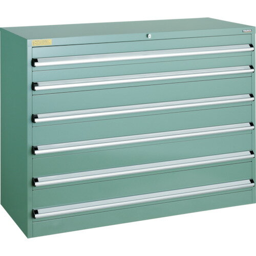 【★ポイント5倍★】10/4~10/9開催！お買い物マラソン(要エントリー) TRUSCO VE13S型キャビネット 1300X550XH1000 引出6段 VE13S-1007