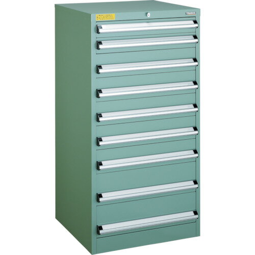 【★ポイント5倍★】8/4~8/11開催！お買い物マラソン(要エントリー) TRUSCO VE6S型キャビネット 600X550XH1200 引出9段 VE6S-1202