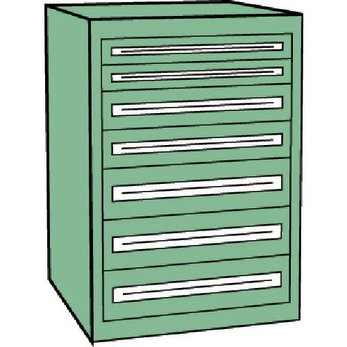 【ポイント10倍(5/1限定)】TRUSCO VE7S型キャビネット 700X550XH1000 引出7段 VE7S-1005