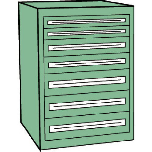 【★ポイント5倍★】10/4~10/9開催！お買い物マラソン(要エントリー) TRUSCO VE9S型キャビネット 880X550XH1000 引出7段 VE9S-1005