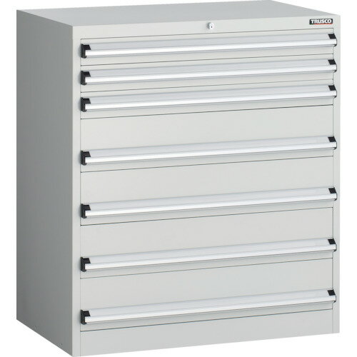 【★ポイント10倍★】10/14~10/17 お買い物マラソン(要エントリー) TRUSCO VE9S型キャビネット 880X550XH1000 引出7段 W色 VE9S-1008-W