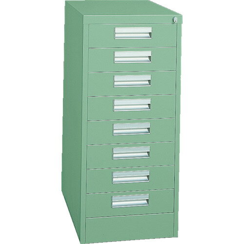 【★ポイント10倍★】楽天大感謝祭！(12/19~12/26)　TRUSCO VR型キャビネット 393X500XH880 引出8段 GN VR-L8