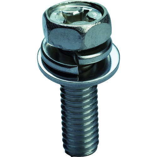 【★ポイント5倍★】10/4~10/9開催！お買い物マラソン(要エントリー) TRUSCO 座金・ばね座金組込十字穴付六角ボルト SUS M5X16 28本入 Y336-0516