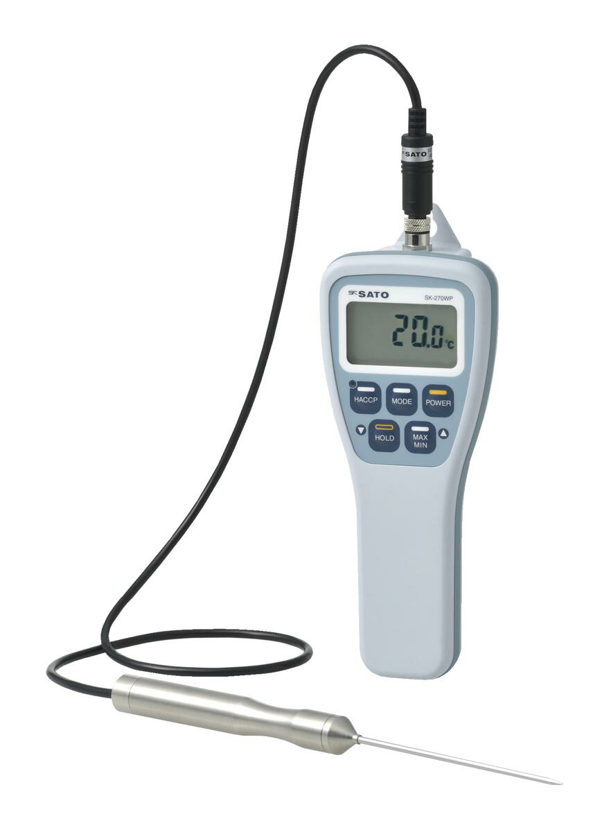 楽天HALLOC　楽天市場店【ポイント10倍】楽天スーパーSAIL（12/4~12/11） ※要エントリー 佐藤計量器製作所 防水型デジタル温度計 SK-270WP 8078-00