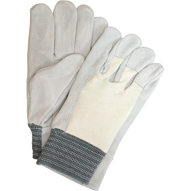 【★ポイント5倍★】10/24~10/27開催！お買い物マラソン(要エントリー) 牛床革手袋 402 甲メリヤス 上 L（フリー）サイズ 10双入