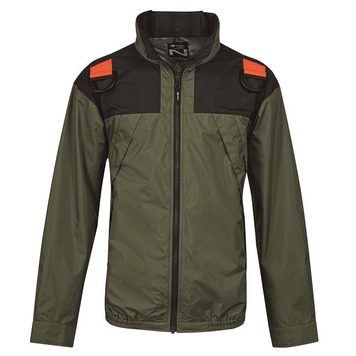 【★ポイント5倍★】楽天スーパーSAIL(3/4~3/11)　Nクールウェア フルハーネス対応(長袖) ハンターグリーン 5L + スターターキット ブラック 14.4V(ジャック丸形) (NA-1131/ハンターグリーン/5L+SK23021K90)