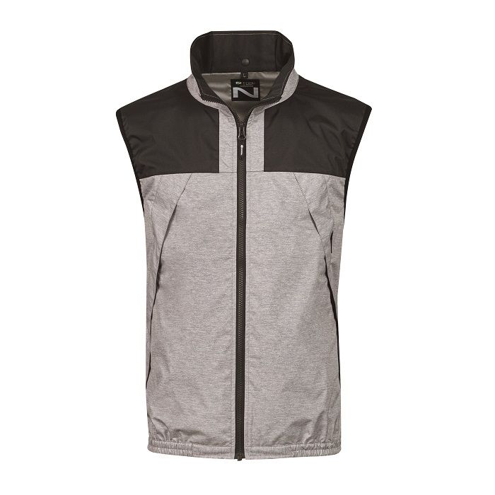 【★ポイント5倍★】楽天スーパーSAIL(3/4~3/11)　Nクールウェア 腰ファン(ベスト) 杢グレー L + 空調服(R)スターターキット ブラック 14.4V(ジャック丸形) (NC-1121/杢グレー/L+SK23021K90)