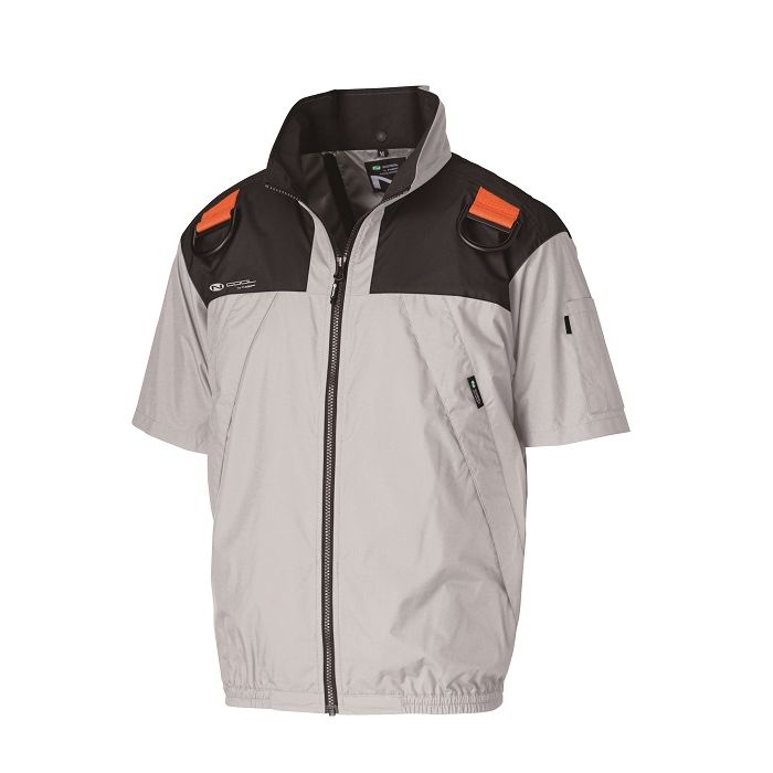 【★ポイント5倍★】6/22~6/27開催！お買い物マラソン(要エントリー) Nクールウェア フルハーネス対応(半袖) シルバー 5L + 空調服(R)スターターキット グレー 14.4V(ジャック丸形) (ND-1132/シルバー/5L+SK23021K50)