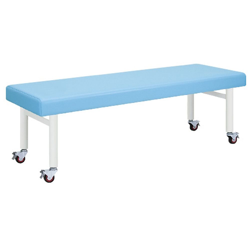 【★ポイント5倍★】7/19~7/26開催！お買い物マラソン(要エントリー) 松吉医科器械 心電図検査台（キャスター付） ビニルレザークリーム TB-178（70X190X70CM） 1台 高田ベッド製作所 23-5895-0013　販売セット入数：1