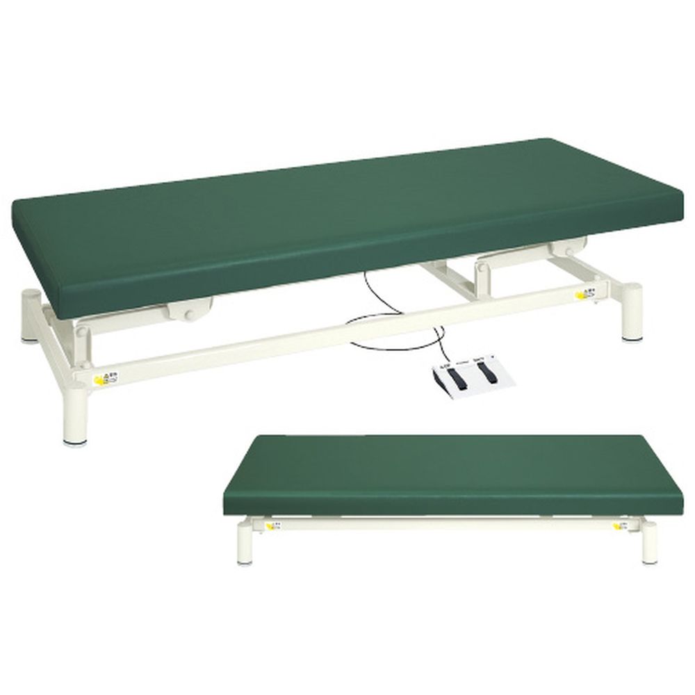 【★ポイント5倍★】8/24~8/27開催！お買い物マラソン(要エントリー) 松吉医科器械 電動診察台（低床タイプ） ビニルレザー黒 TB-1151（60X190X35-73 1台 高田ベッド製作所 24-4982-0103　販売セット入数：1