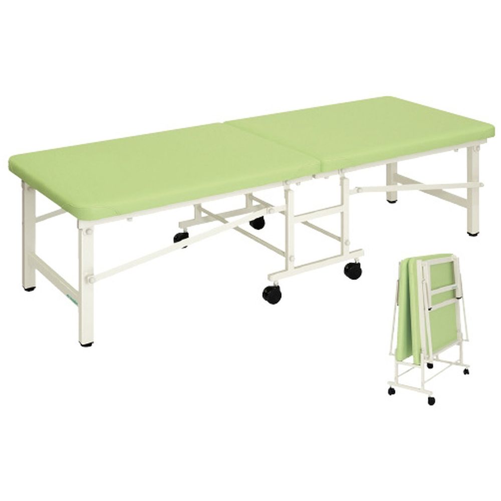 【★ポイント5倍★】10/4~10/9開催！お買い物マラソン(要エントリー) 松吉医科器械 折りたたみ式診察台（ライトベンダー）ビニルレザーピンク TB-1282（65X180X50CM） 1台 高田ベッド製作所 24-4129-0207　販売セット入数：1