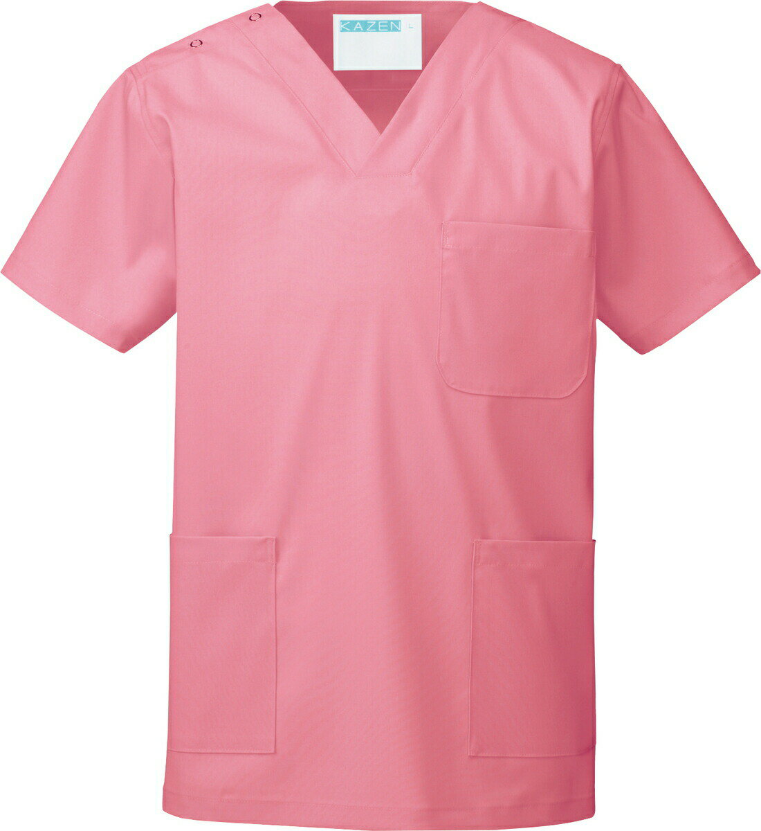 【★ポイント5倍★】10/4~10/9開催！お買い物マラソン(要エントリー) 松吉医科器械 KAZEN（カゼン） スクラブ（男女兼用） 133-92（チェリーピンク） 4L　販売セット入数：1