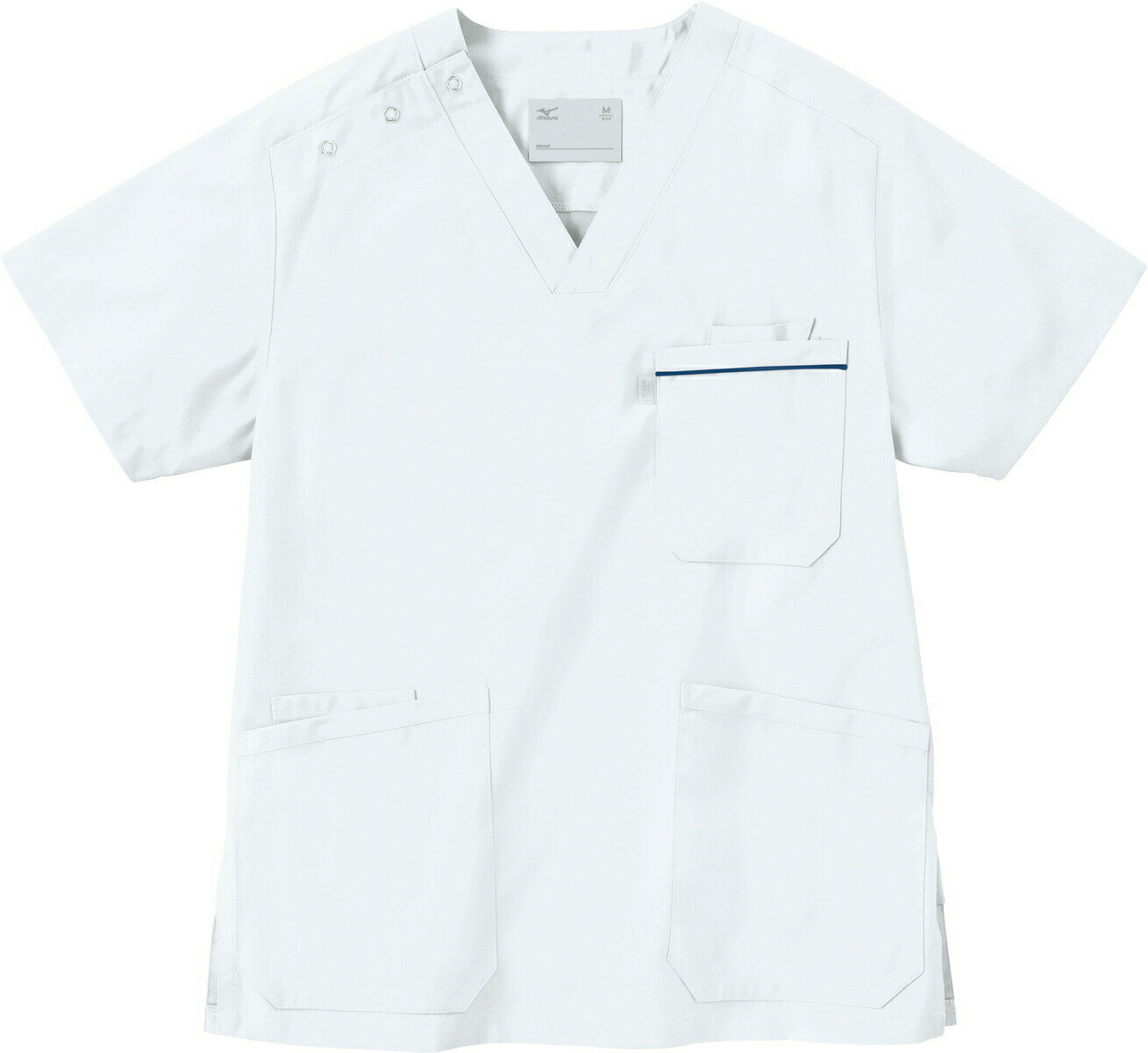 【★ポイント5倍★】11/14~11/16開催！楽天イーグルス感謝祭 × ポイントアップ(要エントリー)松吉医科器械 MIZUNO（ミズノ） スクラブ（兼用） MZ-0018（SS） ホワイト　販売セット入数：1