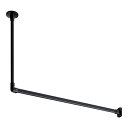 【ポイント10倍(5/1限定)】ハンギングH1 天井付 Lタイプセット ブラック W1400mm×H450mm 30017027 建材 建設 生活雑貨 資材 工...