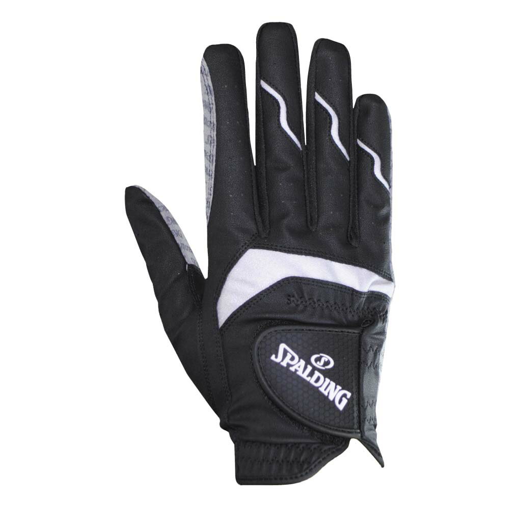【★ポイント10倍★】楽天スーパーSAIL(12/4~12/11)　SPALDING 非公認グローブ 右手 BLACK SPGL-3658 4536214019294 スポーツ 運動 ゴルフ クラブ ボール グローブ キャップ バッグ
