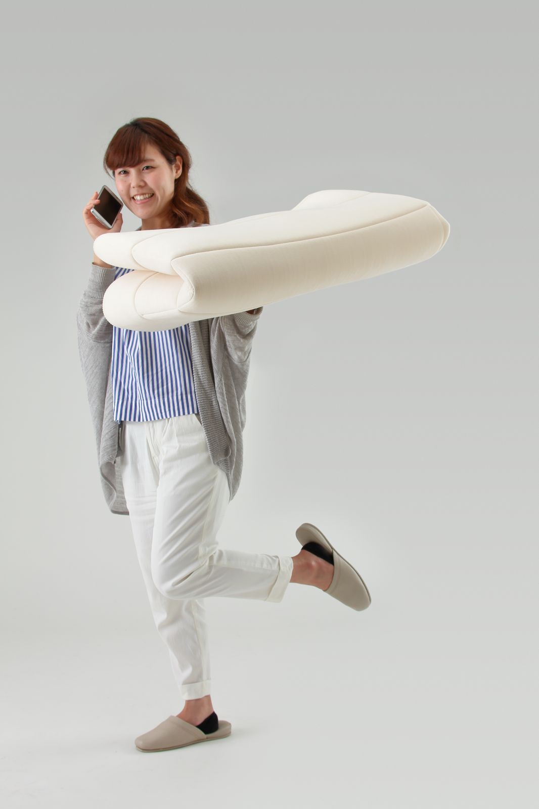 ルナール マットレスがヘタってきたらこの一枚!敷くだけ寝心地復活敷マット サイズ:ダブル=140x200cm アイボリー [3]