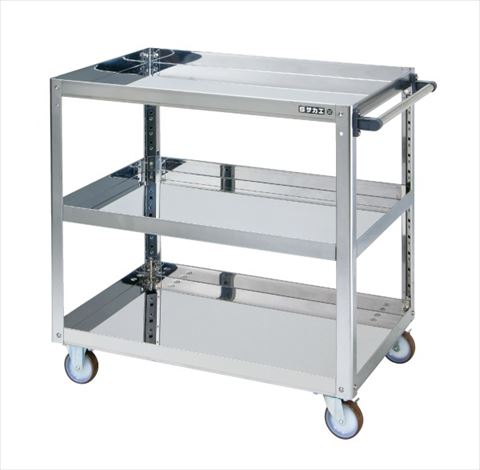 【ポイント10倍】12/1はワンダフルデー！ ステンレススーパーワゴン（ナイロンウレタン車・自在4）　GR−200SU4BJ