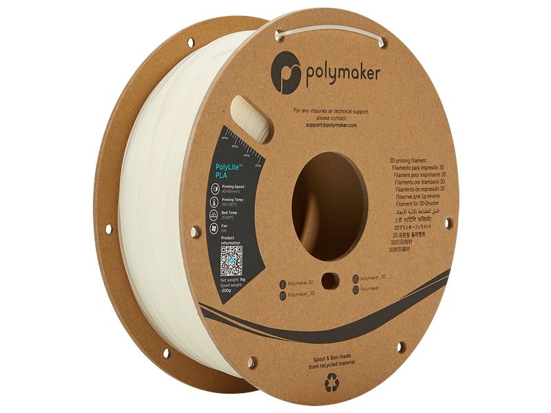 ڥեǡ6/1Źݥ10ܡPolymaker PolyLite PLA (1.75mm, 1kg) Natural ե 3Dץ󥿡 3D