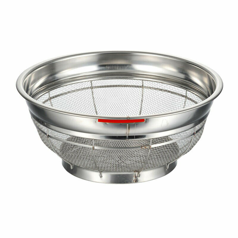 【★ポイント5倍★】楽天スーパーSAIL(6/4~6/11)※要エントリー 弁慶 18-8浅型ザル 荒目 カラーバー付 40cm レッド