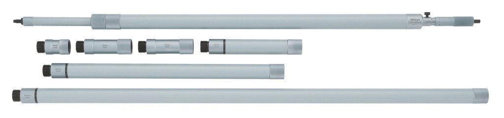 型番IMJ-3000 商品説明【特長】 ●つぎたしパイプ形内側マイクロメータ（IMJ）のマイクロメータヘッドです。 ●基点調整が必要です。 ●基点調整のための基準ゲージとして、セットリング、セラ内側マイクロチェッカ、ゲージブロックアクセサリセットを取り揃えています。 【仕様】 ●測定範囲（mm）：1000〜3000 ●最小表示量（mm）：0.01 ●マイクロメータヘッドのストローク（mm）：50 ●パイプ本数：6本（50.100.100.200.500.1000mm） ●本体（mm）：1000〜1050