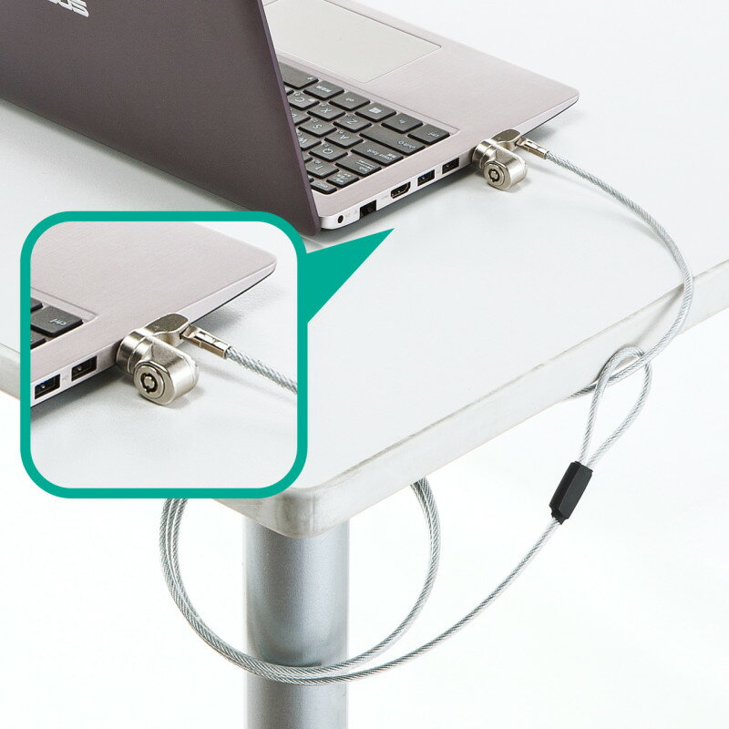 ★ポイント10倍★ 1/9~1/16 お買い物マラソン(要エントリー) サンワサプライ eセキュリティ L字型シリン..