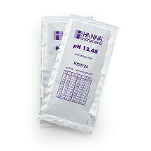 型番HI 50124-02 商品説明【特長】 ●pH12.45の標準液で、1回使い切りタイプです。 ●1回使い切り袋入りのpH標準液は、使用頻度が少ない方や常に高い信頼性を求める方にオススメです。1袋の容量は20mLでコンパクトなため持ち運びや保管にも便利です。袋を開封し電極を直接入れ使用します。 ●NIST英文証明書が同梱されています。 【仕様】 ●pH値(+25℃)：12.45 ●タイプ：証明書付、一回使いきり ●精度(pH)：±0.01pH@25℃ 【注意事項】 ●商品画像はイメージ画像です。