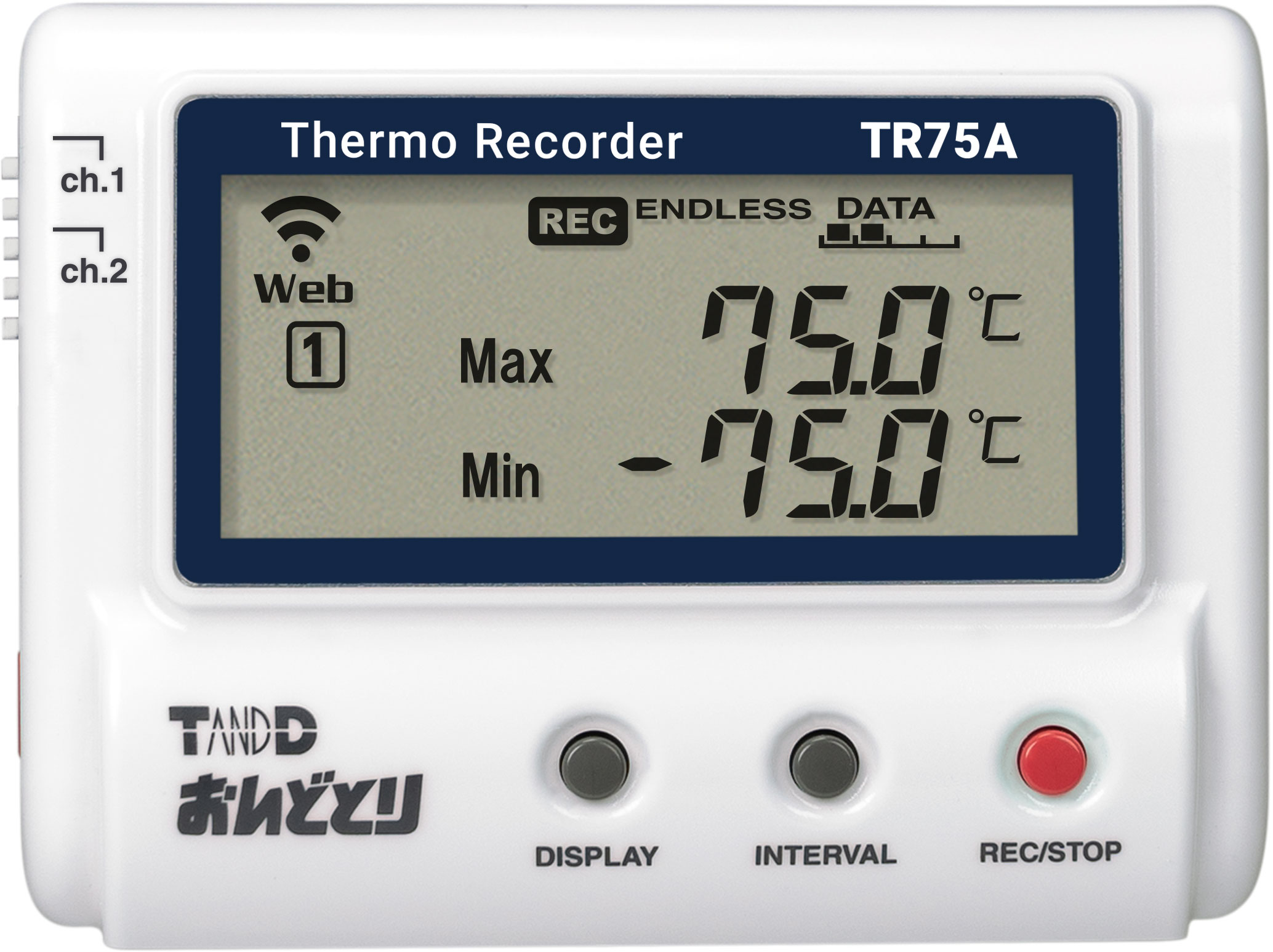 ★ポイント10倍★ 楽天スーパーSAIL(3/4~3/11) ※要エントリー テイ・アンド・デー Bluetooth/無線LAN搭載 温度2ch測定データロガー(おんどとり)熱電対対応 TR75A