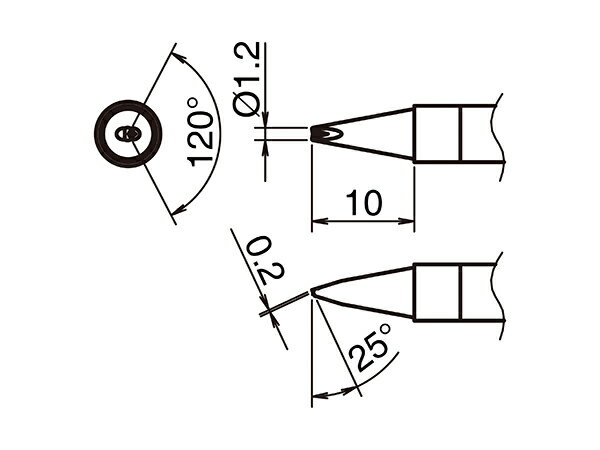 【ポイント10倍】12/19〜12/26 大感謝祭!! ※要エントリー 白光 交換こて先 T39シリーズ T39-DR12