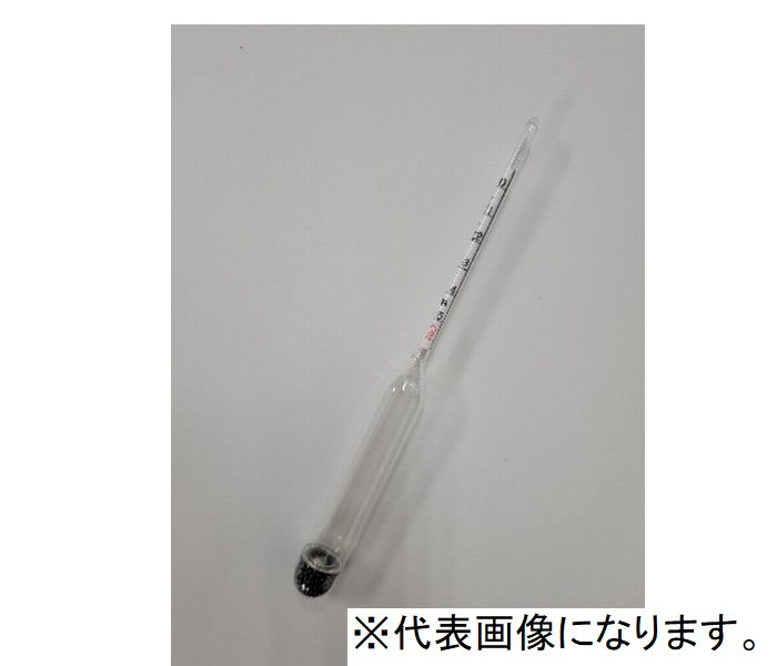 型番F-1204 商品説明【特長】 日本酒製造の酒母のボーメ度を計測します。 【注意事項】 検査成績書を含む校正書類は付属しておりません。 【仕様】 目盛範囲：15〜20 目量：0.2 全長（mm）：L135