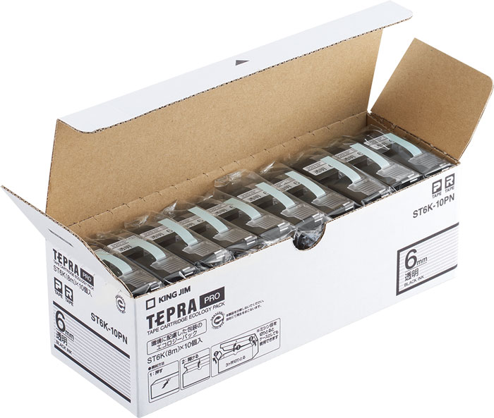 【ポイント10倍】12/19〜12/26 大感謝祭!! ※要エントリー キングジム PROテープ/エコパツク/10個/透明 ..