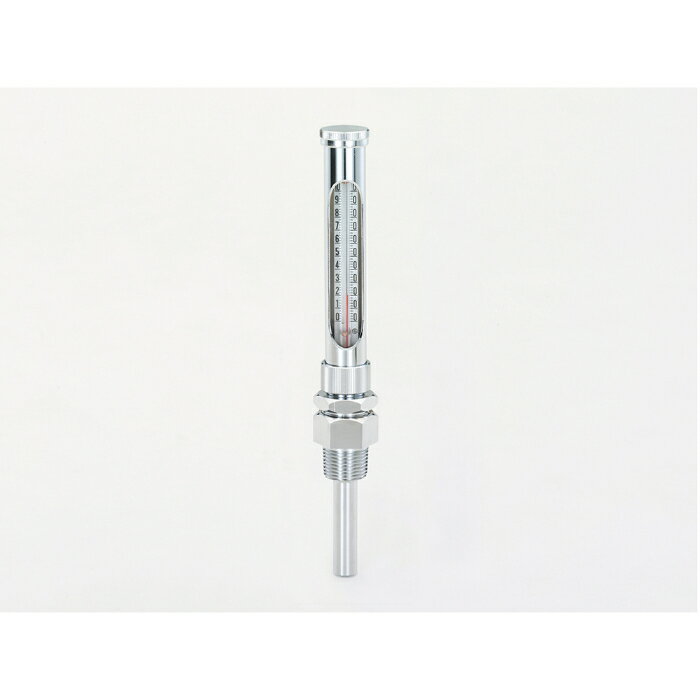 型番TA408KA-75C 商品説明【特長】 ユニオンスリープタイプでネジ部が自在に動き、表示部の位置決めが安易にできます。 取付ネジ径R1/2 表面クロムメッキ仕上げ 【用途】 冷却配管、ボイラー配管の温度管理用 【注意事項】 商品画像は代表画像です。 【仕様】 温度範囲：0〜+100℃ 感知部長L（mm）：75