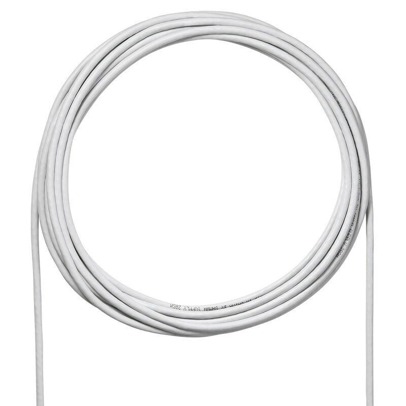 型番KB-T6A-CB100W 商品説明【特長】 10ギガビットイーサネット完全対応、自作用CAT6A LANケーブル 自作用UTPカテゴリ6A単線ケーブルです。（コネクタは付属していません） カテゴリ5の5.0倍、カテゴリ6の2.0倍の伝送帯域500MHzを実現しています。 余裕の伝送特性でエラーを防ぐ超高性能LANケーブルです。 LANケーブルの性能はPSACR の領域の広さで比較できます。「LANケーブルの性能比較」グラフ中のオレンジ色部分がカテゴリ6Aの性能が優れている領域です。PSACRの領域が大きいカテゴリ6Aはツイストペア間のノイズ干渉に強く伝送信号の損失が少ない高性能のLANケーブルです。 PSACR：LANケーブルの性能を表す指標（デシベル値dBで表される）で電力和減衰対漏話比。 10ギガビットイーサーネット（10G BASE-T）にも完全対応しているので、今後の買い換えの心配がなく、長く使用できます。 火災などの原因になりにくい難燃性素材を使用しています。また、信号線同士の電磁波干渉を防ぎ、ノイズ混入を防ぐために、ケーブル内には十字介在が入っています。 長さがわかるレングスマークが1mピッチで付いています。 【仕様】 カラー：ホワイト ケーブル長：100m ケーブル構造：単線（23AWG）ツイストペア、十字介在付き ケーブル直径：6.4mm 対応伝送帯域：カテゴリ6A（10GBASE-T）、カテゴリ6（1000BASE-TX）、カテゴリ5e（1000BASE-T）、カテゴリ5（100BASE-TX）、カテゴリ3（10BASE-T）適合 適合コネクタ：ADT-6ARJ-10（10個入り）、ADT-6ARJ-100（100個入り）、ADT-6ARJFS 適合かしめ工具：LAN-TL8、HT-500R、HT-568R、LAN-TL18 適合外皮むき工具：LAN-TL11（CAT6A用外皮むき工具、前面キャップ取付け用） 適合モジュラーカバー：ADT-MC7L・ADT-MC7BL、ADT-MC9 適合パンチダウン工具：LAN-TL1K、LAN-TL19