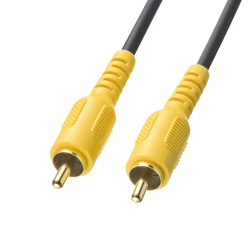型番KM-V6-18K3 商品説明【特長】 RCAピンプラグ（黄色）のビデオケーブル 1.8m RCAピンプラグとRCAピンプラグに対応したパソコンやビデオキャプチャーボードなどのビデオ機器・周辺機器を接続するケーブル。 【仕様】 ケーブル長：約1.8mSR間 コネクタ形状：RCAピンプラグ-RCAピンプラグ 線材規格（UL）：NON UL 規格：- ケーブル外径：約4mm 対応機種：RCA端子(コンポジットビデオ信号用）を持つ機器 種類：AV AV種別：ビデオ AV（信号別）：コンポジット 24金メッキプラグ OFCケーブル採用 75Ω同軸ケーブル使用 ケーブル長：約1.8m コネクタ：RCAプラグ-RCAプラグ(75Ω) ケーブル径：約4mm ケーブル色：黒 導体：25AWG