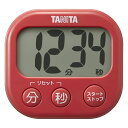 【★ポイント5倍★】6/22~6/27開催!お買い物マラソン(要エントリー) タニタ 抗菌でか見えタイマー チェリーレッド TD-429-RD