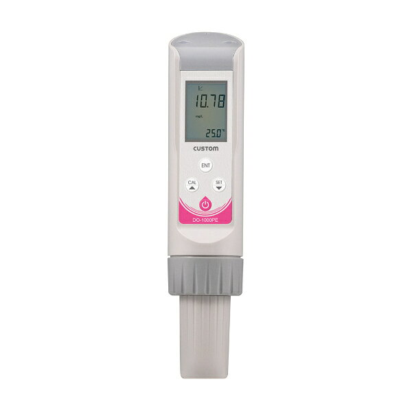 型番DO-1000PE 特徴【特長】 溶存酸素、温度を同時表示。 IP67の防塵、防水耐性。 測定値が安定した後に、測定値をホールドする「オートロック機能」。 バックライト機能。 係数補正可能；大気圧(700〜1400)/塩分（0.0〜40.0g/L） 各水質調査（例；工場排水、貯水槽や河川水の公害監視など）や、学校の実験備品などに。 備考【仕様】 溶存酸素/レンジ：0.00 〜 20.00 mg/L、0.0 〜 200.0 % 溶存酸素/分解能：0.01mg/L 溶存酸素/測定精度：± 2 %FS 溶存酸素/ATC（自動温度補正機能）：あり 温度/測定範囲：0 〜 +60 ℃ 温度/分解能：0.1 ℃ 温度/ 測定精度：± 1 ℃ サンプリング：約 3 回/秒 使用温湿度：0〜+50℃、75%RH以下（但し、結露のないこと） 保存温湿度：0〜+60℃、80%RH以下（但し、結露のないこと） 電源：単4形乾電池 × 1本 電池寿命：約 120 時間（アルカリ電池使用時） 商品構成：防水溶存酸素計本体 + 溶存酸素計用標準センサー（DOS-01PE） オプション：溶存酸素計用標準センサー；DOS-01PE、防水溶存酸素計用電解液；DOW-1000、防水溶存酸素計用ダイヤフラム付きヘッド；DOH-1000 校正：不可