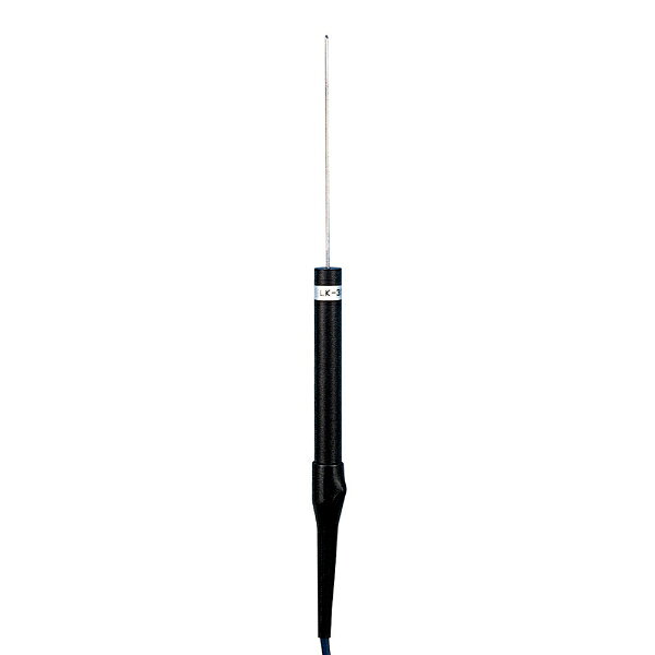 型番LK-310 特徴【特長】 対応製品、データロガー4チャンネル温度計：CT-05SD、デジタル温度計：KT-01U、デジタル温度計：KT-02U、デジタル温度計：CT-1310D、デジタル温度計：CT-1320D、放射温度計+K熱電対：IR-309、放射温度計+K熱電対：IR-302、デジタル温湿度計：CTH-1100、データロガー照度計：LX-2000SD、データロガー紫外線強度計：UV-37SD、データロガー風速計：WS-03SD、データロガー多機能環境測定器：AHLT-102SD、多機能環境測定器：AHLT-100ほか このK(CAタイプ)センサーは、(+)極線/クロメル、(-)極線/アルメル素材 の素線を使用している普通級のクラス2センサーです また温度に対する許容差は、±2.5 ℃ です 【用途】 液体/中心温度狭小タイプ 【注意事項】 防水性能なし 本来の目的以外の使い方や乱暴な取扱いをすると、センサーの破損につながったり、けがの原因となることがありますので、目的に合ったセンサーを選択してください 測定対象物や使い方によってはセンサーにダメージを与えてしまう場合があります 余裕を持った温度範囲でセンサーをご使用ください 備考【仕様】 センタータイプ：K熱電対 プローブ先端：Φ 1.6 × 100 mm 温度保証範囲：-40 〜 +300 ℃ コード長：約 1 m