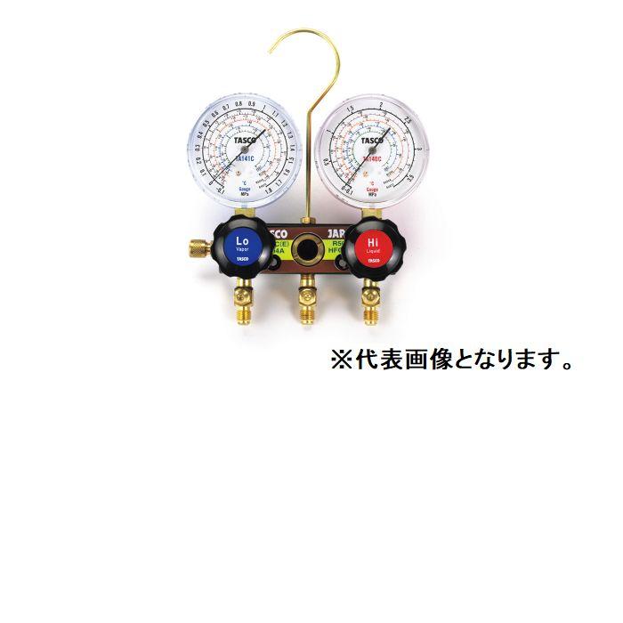 ★ポイント10倍★ 1/9~1/16 お買い物マラソン(要エントリー) イチネンTASCO R407C高精度ゲージ付マニホー..