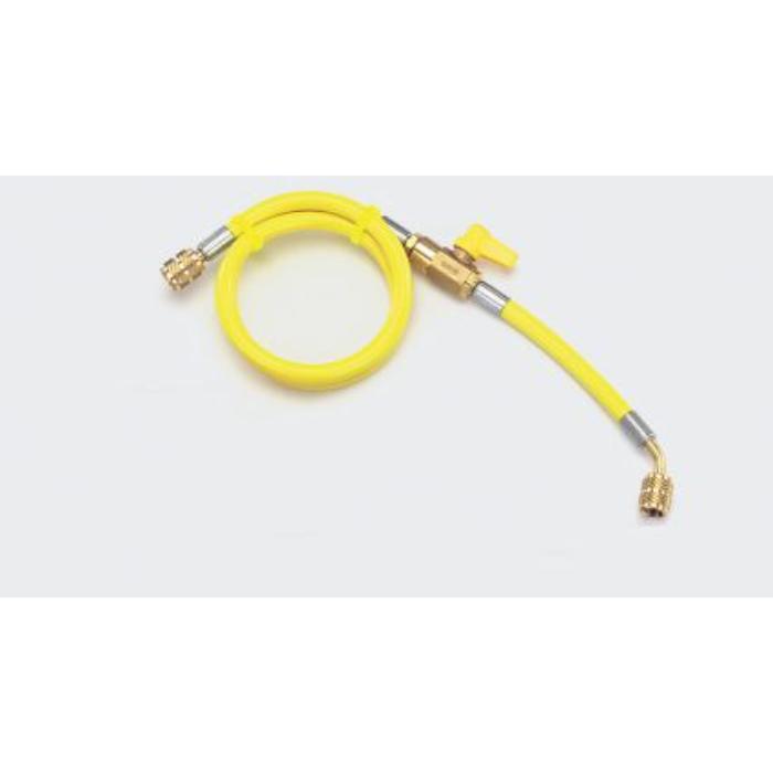 型番TA134AA-3 商品説明【特長】 内部ナイロンコーティングのため、高耐圧でより安全なチャージホースです。※交換用パッキン：TA133FP R404A・R407C・R448A・R449A・R507A・R134a用 【仕様】 長さ：92cmバルブ付 接続口径：1/4″フレア 色：黄