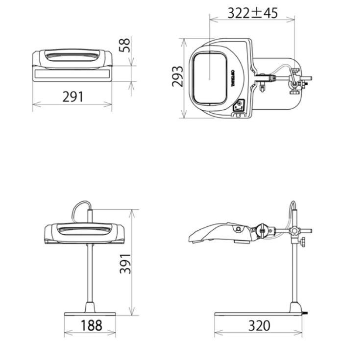 【ポイント10倍】12/1はワンダフルデー! オーツカ光学 OLIGHT6-B 2XAR+目視検査ブースセット テーブルスタンド式 2倍 ARコート