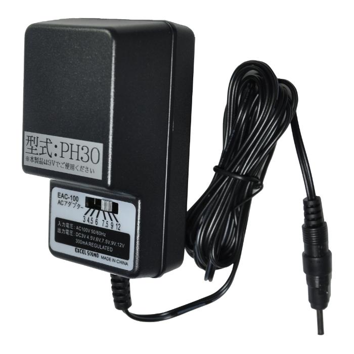 型番 PH30 商品説明 【特長】 ハンディ型pH計SK-620PH、SK-620PH、SK-640PH用のACアダプタです。 一次側入力電圧：AC100V 50/60Hz 【注意事項】 商品画像はイメージです。実際の商品とは異なる場合がございます。 掲載商品の仕様は予告なく変更する場合や取扱いを中止する場合もございますのでご了承ください。 国内での使用に限ります。 【仕様】 一次側入力電圧：AC100V 50/60Hz 使用可能な指示計：SK-620PH、SK-620PH、SK-640PH