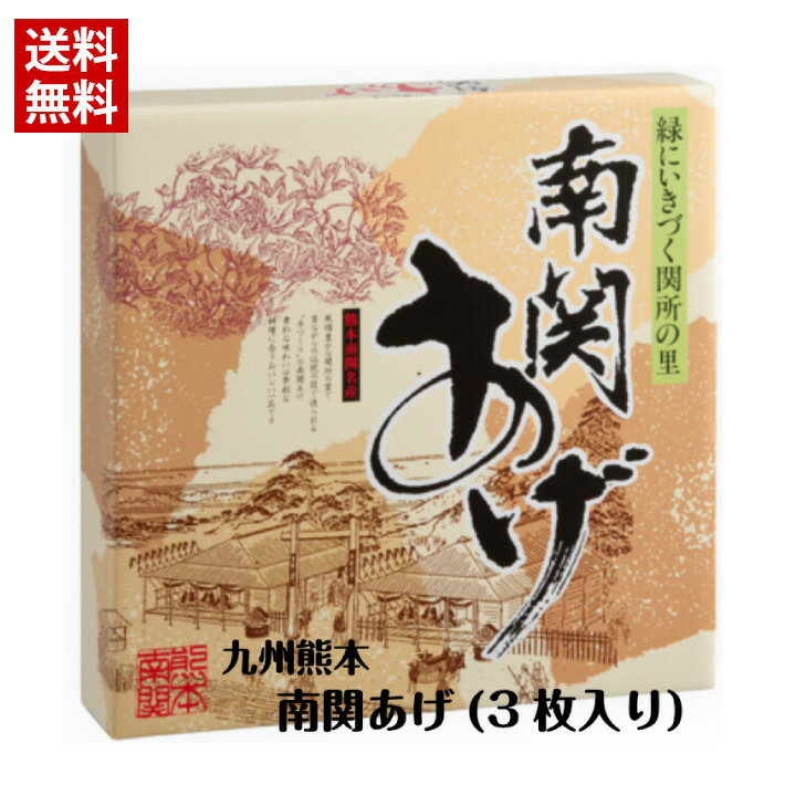 熊本 南関あげ 揚げ豆腐 名産品 大3枚入り / 送料無料 化粧箱 味噌汁 長期保存 煮物 土産 ギフト プレゼント 塩山食品 北海道・沖縄別途送料 