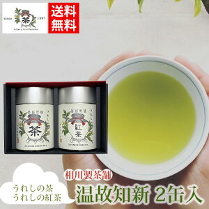 温故知新(2缶入)嬉野茶&嬉野紅茶 / お茶 紅茶 ティーパック 日本製 和製紅茶 ギフトセット お茶缶 嬉野茶 嬉野紅茶 相川製茶舗 / (北海道・沖縄別途送料)