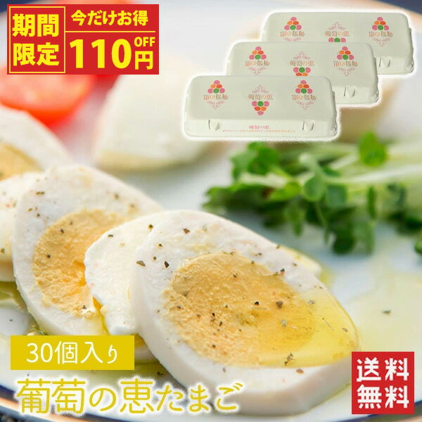 【今だけ110円引き】葡萄の恵たまご / 送料無料 30玉 たまご 卵 生卵 新鮮卵 葡萄のもろみ 専用農場 農家直送 出雲ファーム (北海道・沖縄発送不可) (日本郵便にて発送)