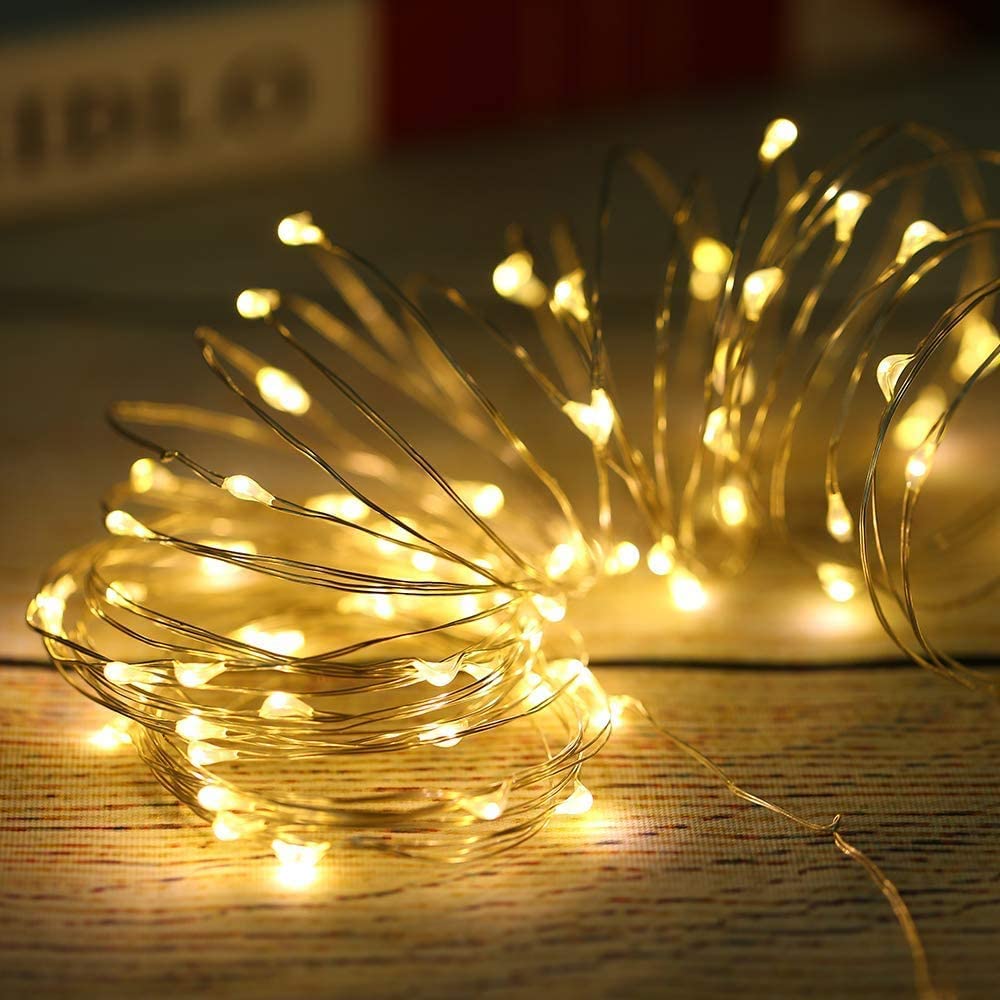 クリスマス イルミネーション LEDライトワイヤーガーランド ジュエリーライト 5m 50ライト 単三電池3本タイプ クリスマス Xmas