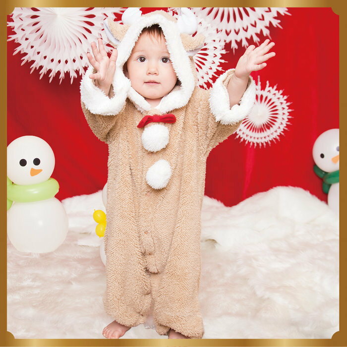 マシュマロトナカイ Baby サンタ コスプレ クリスマス 子供用 キッズ ベビー サンタクロース コスチューム Xmas 衣装