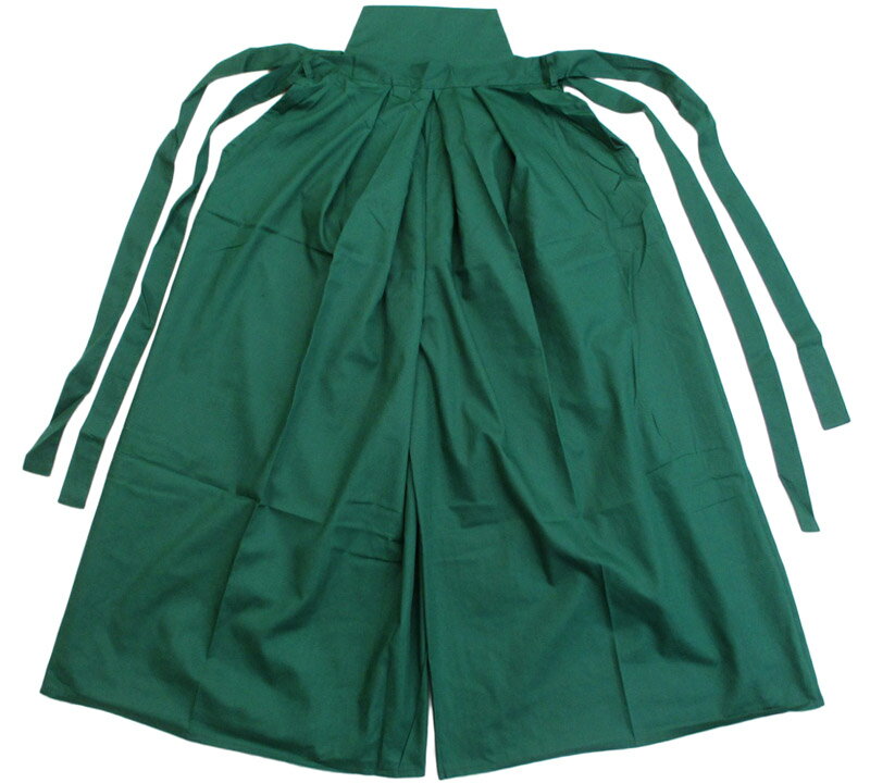 節分衣装 カラー袴 緑 結び紐付き 男女兼用 弓道 巫女 時