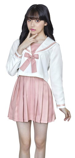オルチャンセーラー ダスティピンク 韓国風制服 KPOP カワイイ ファッション オルチャンセーラー ダスティピンク 韓国風制服 KPOP カワイイ ファッション