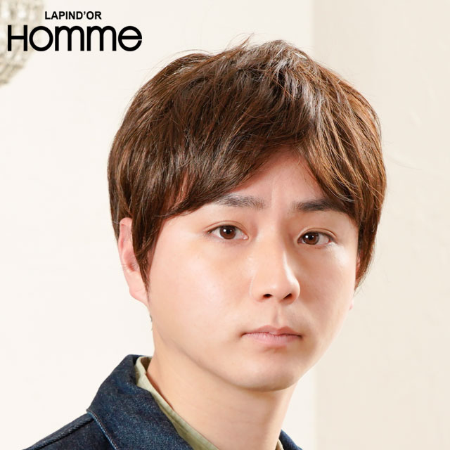 ウィッグ メンズ メンズウィッグ J-3517 男性用かつら スプリットショート ショコラブラウン ラパンドアール 送料無料
